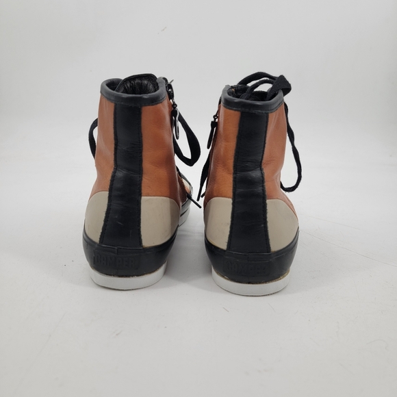 Camper Portol Boot Sneaker Hybrid EU 40 US 9 Tan Black Leather Neutral Shoes - Picture 10 of 16